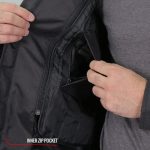 Hot Leathers JKM1026 Men’s Black Nylon Jacket with Orange Reflective Trim - Image 8