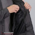 Hot Leathers JKM1026 Men’s Black Nylon Jacket with Orange Reflective Trim - Image 13