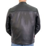 Hot Leathers JKM1028 Men’s Black Leather MC Jacket with Zip Out Lining - Image 10