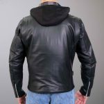 Hot Leathers JKM1030 Men’s Black ‘Carry and Conceal’ Leather Jacket with Flannel Lined Hood - Image 2