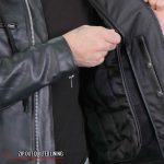Hot Leathers JKM1030 Men’s Black ‘Carry and Conceal’ Leather Jacket with Flannel Lined Hood - Image 8
