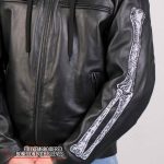 Hot Leathers JKM1031 Men’s ‘Skull and Bones’ Leather Jacket with Flannel Lining - Image 6