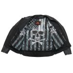 Hot Leathers JKM1032 Men’s Black ‘Skull Flag’ Printed Leather Jacket with Concealed Carry Pockets - Image 10