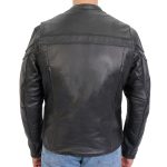 Hot Leathers JKM1032 Men’s Black ‘Skull Flag’ Printed Leather Jacket with Concealed Carry Pockets - Image 3