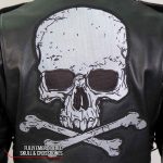 Hot Leathers JKM2001 Men’s Black ‘Skull And Crossbones’ Motorcycle Leather Jacket - Image 4