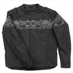 Hot Leathers JKM2002 Men’s Black ‘Reflective Skull’ Printed Leather Jacket with Concealed Carry Pockets - Image 12