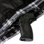 Hot Leathers JKM3002 Men’s Black and White Flannel Motorcycle Shirt-Jacket w/ CE Armor Protection - Image 6