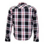 Hot Leathers JKM3001 Men’s Red and White Flannel Motorcycle Shirt-Jacket w/ CE Armor Protection - Image 5