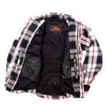 Hot Leathers JKM3001 Men’s Red and White Flannel Motorcycle Shirt-Jacket w/ CE Armor Protection - Image 6