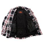 Hot Leathers JKM3001 Men’s Red and White Flannel Motorcycle Shirt-Jacket w/ CE Armor Protection - Image 7