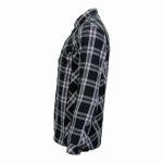 Hot Leathers JKM3002 Men’s Black and White Flannel Motorcycle Shirt-Jacket w/ CE Armor Protection - Image 11