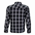 Hot Leathers JKM3002 Men’s Black and White Flannel Motorcycle Shirt-Jacket w/ CE Armor Protection - Image 13