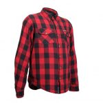 Hot Leathers JKM3003 Men’s Red and Black Armored Flannel Motorcycle Shirt-Jacket w/ CE Armor Protection - Image 6