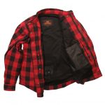 Hot Leathers JKM3003 Men’s Red and Black Armored Flannel Motorcycle Shirt-Jacket w/ CE Armor Protection - Image 11