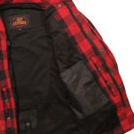 Hot Leathers JKM3003 Men’s Red and Black Armored Flannel Motorcycle Shirt-Jacket w/ CE Armor Protection - Image 13