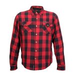 Hot Leathers JKM3003 Men’s Red and Black Armored Flannel Motorcycle Shirt-Jacket w/ CE Armor Protection