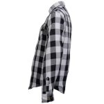 Hot Leathers JKM3005 Men’s White and Black Armored Flannel Motorcycle Shirt-Jacket w/ CE Armor Protection - Image 12