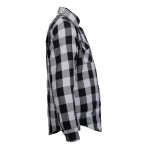 Hot Leathers JKM3005 Men’s White and Black Armored Flannel Motorcycle Shirt-Jacket w/ CE Armor Protection - Image 14