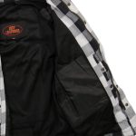 Hot Leathers JKM3005 Men’s White and Black Armored Flannel Motorcycle Shirt-Jacket w/ CE Armor Protection - Image 11