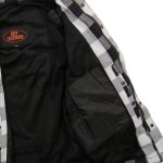 Hot Leathers JKM3006 Men’s Black and White Hooded Armored Flannel Motorcycle Shirt-Jacket w/ CE Armor Protection - Image 8