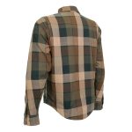 Hot Leathers JKM3007 Men’s Black and Brown Armored Flannel Motorcycle Shirt-Jacket w/ CE Armor Protection - Image 16