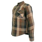 Hot Leathers JKM3007 Men’s Black and Brown Armored Flannel Motorcycle Shirt-Jacket w/ CE Armor Protection - Image 18