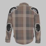 Hot Leathers JKM3007 Men’s Black and Brown Armored Flannel Motorcycle Shirt-Jacket w/ CE Armor Protection - Image 2