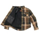 Hot Leathers JKM3007 Men’s Black and Brown Armored Flannel Motorcycle Shirt-Jacket w/ CE Armor Protection - Image 8