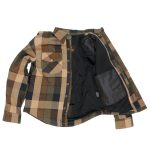 Hot Leathers JKM3007 Men’s Black and Brown Armored Flannel Motorcycle Shirt-Jacket w/ CE Armor Protection - Image 7