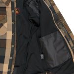 Hot Leathers JKM3007 Men’s Black and Brown Armored Flannel Motorcycle Shirt-Jacket w/ CE Armor Protection - Image 9