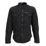 Hot Leathers JKM3009 Men’s Classic Black Denim Flannel Motorcycle Shirt-Jacket w/ CE Armor Protection