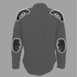 Hot Leathers JKM3009 Men’s Classic Black Denim Flannel Motorcycle Shirt-Jacket w/ CE Armor Protection - Image 2