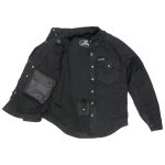 Hot Leathers JKM3009 Men’s Classic Black Denim Flannel Motorcycle Shirt-Jacket w/ CE Armor Protection - Image 5