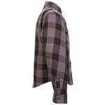 Hot Leathers JKM3010 Men’s Black/Grey/Orange Armored Flannel Motorcycle Shirt-Jacket w/ CE Armor Protection - Image 13