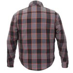 Hot Leathers JKM3010 Men’s Black/Grey/Orange Armored Flannel Motorcycle Shirt-Jacket w/ CE Armor Protection - Image 9