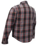 Hot Leathers JKM3010 Men’s Black/Grey/Orange Armored Flannel Motorcycle Shirt-Jacket w/ CE Armor Protection - Image 11