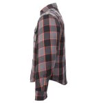 Hot Leathers JKM3010 Men’s Black/Grey/Orange Armored Flannel Motorcycle Shirt-Jacket w/ CE Armor Protection - Image 12