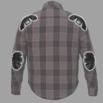 Hot Leathers JKM3010 Men’s Black/Grey/Orange Armored Flannel Motorcycle Shirt-Jacket w/ CE Armor Protection - Image 2