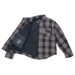 Hot Leathers JKM3010 Men’s Black/Grey/Orange Armored Flannel Motorcycle Shirt-Jacket w/ CE Armor Protection - Image 5