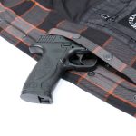 Hot Leathers JKM3010 Men’s Black/Grey/Orange Armored Flannel Motorcycle Shirt-Jacket w/ CE Armor Protection - Image 8