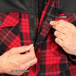 Hot Leathers JKM3201 Men’s Red and Black Aramid Fibers Reinforced Leather and Plaid Flannel Shirt - Image 7