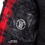 Hot Leathers JKM3201 Men’s Red and Black Aramid Fibers Reinforced Leather and Plaid Flannel Shirt - Image 10