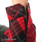 Hot Leathers JKM3201 Men’s Red and Black Aramid Fibers Reinforced Leather and Plaid Flannel Shirt - Image 12