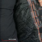 Hot Leathers JKM3202 Men’s Grey Black and Orange Aramid Fibers Reinforced Leather and Plaid Flannel Shirt - Image 10