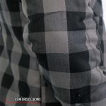 Hot Leathers JKM3203 Men’s Grey and Black Aramid Fibers Reinforced Leather and Plaid Flannel Shirt - Image 9