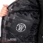 Hot Leathers JKM3203 Men’s Grey and Black Aramid Fibers Reinforced Leather and Plaid Flannel Shirt - Image 10