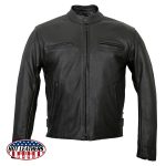 Hot Leathers JKM5001 Men’s USA Made Black Premium Leather Racer Jacket - Image 10