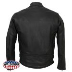Hot Leathers JKM5001 Men’s USA Made Black Premium Leather Racer Jacket - Image 2