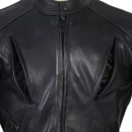 Hot Leathers JKM5002 USA Made Men’s Black Vented Premium Leather Motorcycle Jacket with Side Lace - Image 6