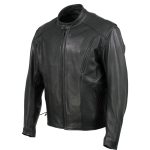 Hot Leathers JKM5002 USA Made Men’s ‘Air Stream’ Vented Black Premium Leather MC Jacket with Side Laces - Image 9